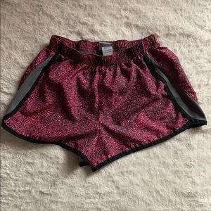 Dry-fit Pink grey and blah splatter print shorts